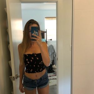 Brandy Melville floral tube top